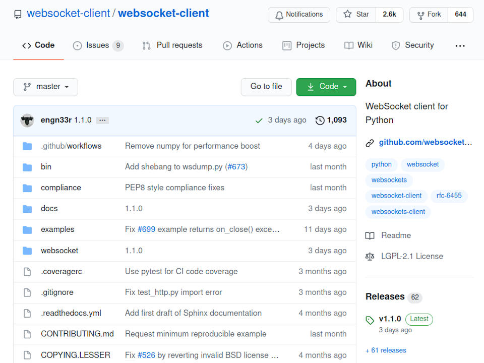 websocket-client Python library